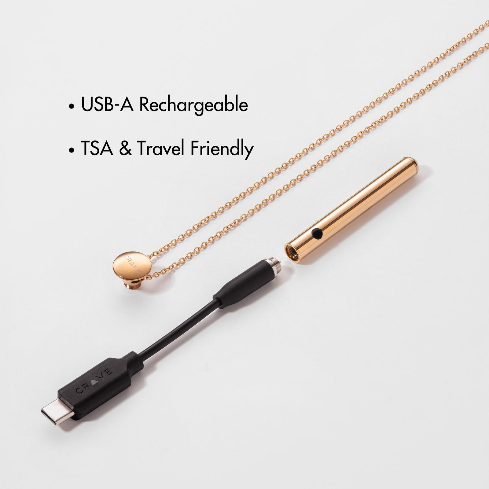 Vesper Mini Vibrator Necklace - Rose Gold