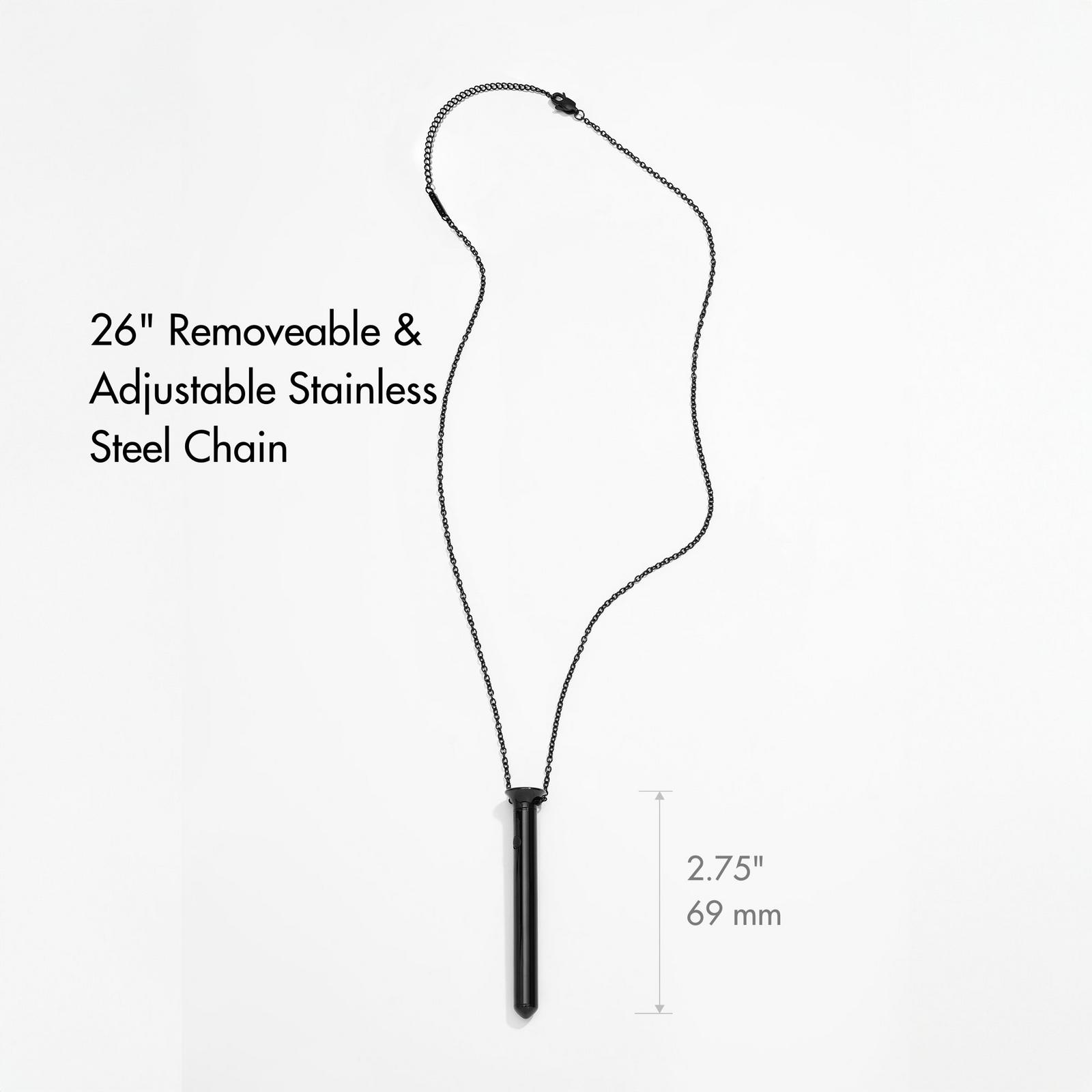 Vesper Mini Vibrator Necklace - Black