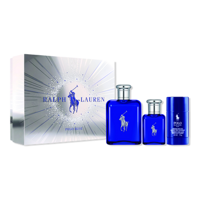 Ralph Lauren Polo Blue Eau de Toilette Trio Fragrance Holiday Giftset