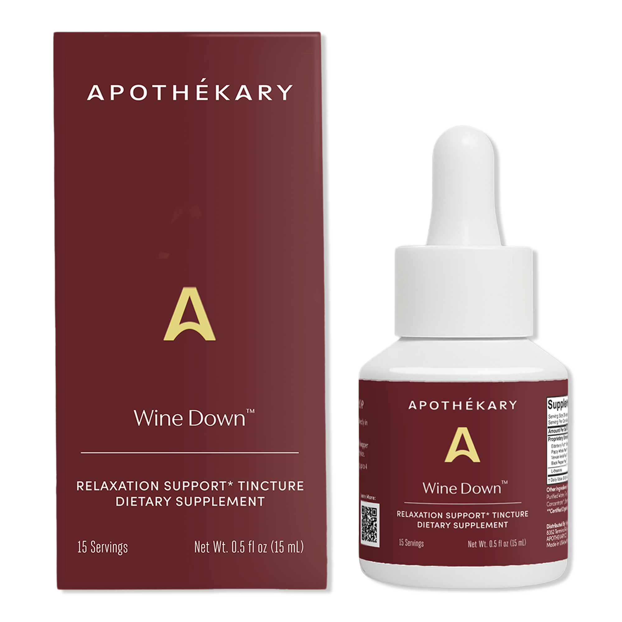Apothékary Wine Down Relaxation Support Tincture #1