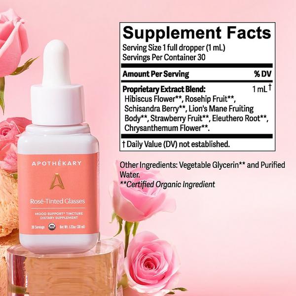 Apothékary Rosé-Tinted Glasses Mood Support Tincture #6