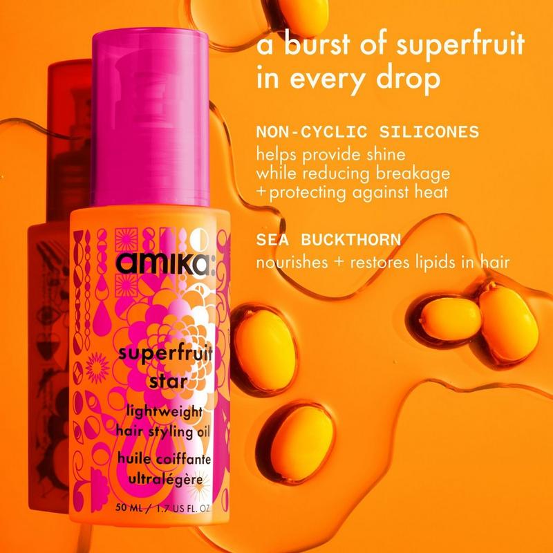 amika - 1.7 oz Superfruit Star Lightweight Hair Styling Oil | Ulta