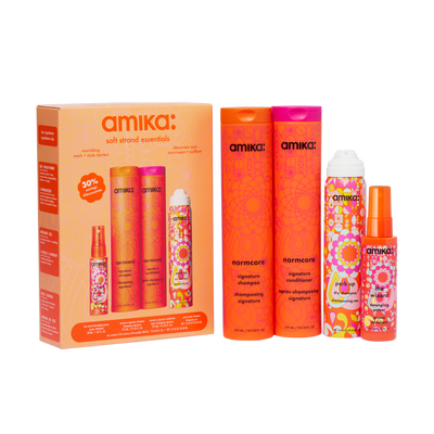 amika Soft Strand Essentials Nourishing Wash and Style Starters Set