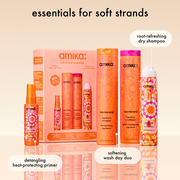 amika Soft Strand Essentials Nourishing Wash and Style Starters Set #2