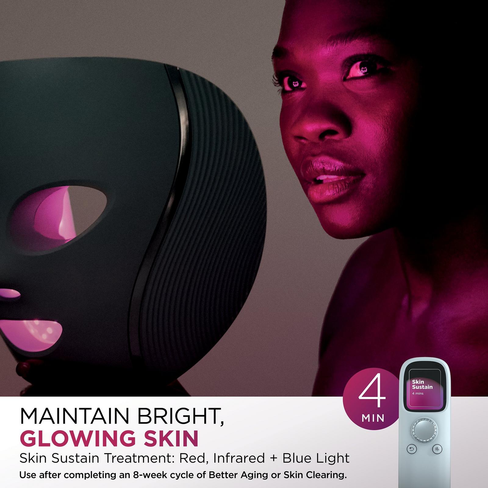 CryoGlow Red Blue & Infrared iQLED Face Mask & Under Eye Cooling
