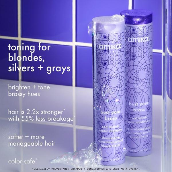 amika Bust Your Brass Cool Blonde Strength Repair Conditioner #2