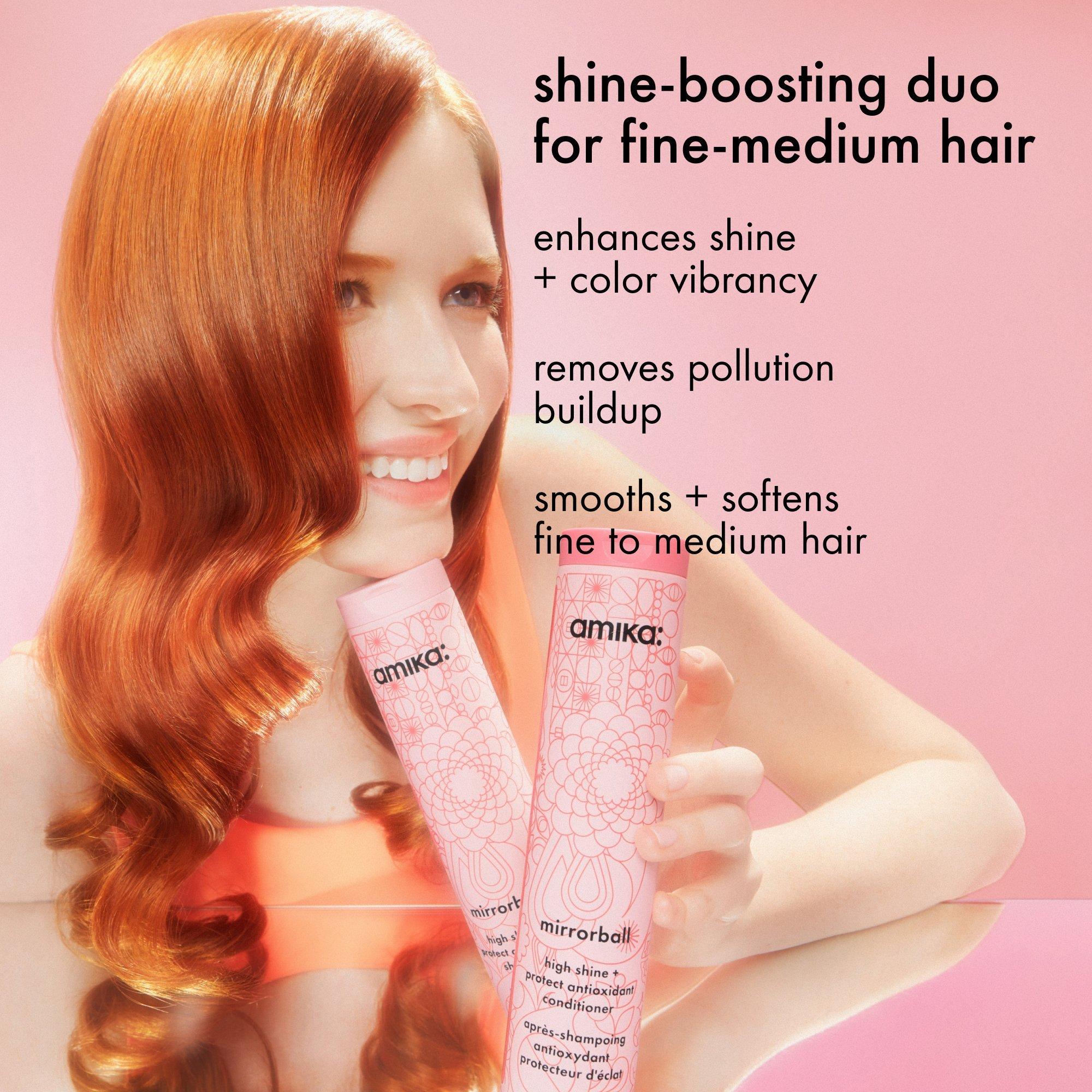 Шампунь для блеска и защиты волос Amika Mirrorball High Shine + Protect — фото 2