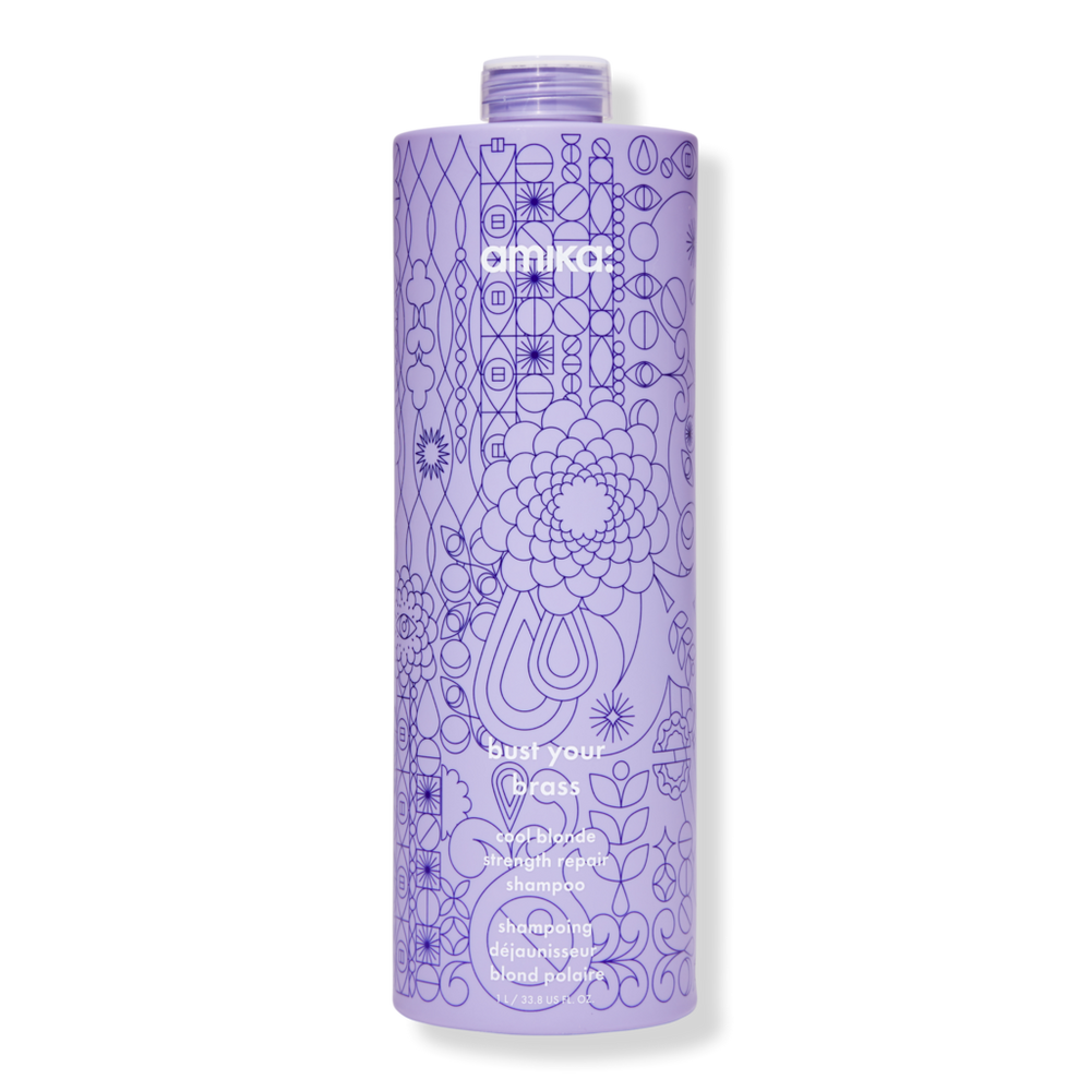 amika Bust Your Brass Cool Blonde Strength Repair Shampoo - oz