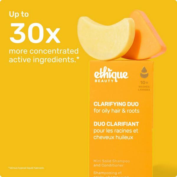 Ethique Beauty Clarifying Shampoo & Conditioner Mini Bar Set #5