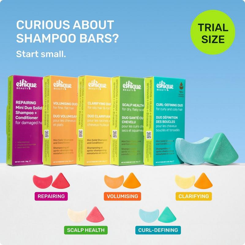 Ethique Beauty - Clarifying Shampoo & Conditioner Mini Bar Set