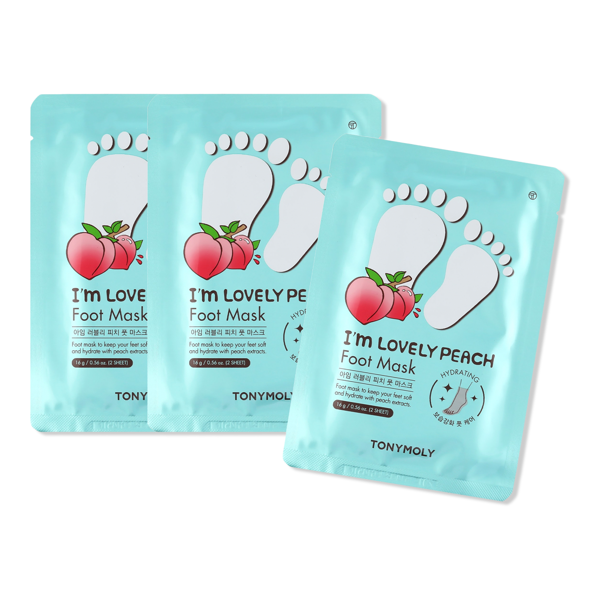 TONYMOLY I'm Lovely Peach Hydrating Foot Mask #1