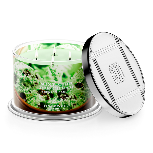 HomeWorx Mint Chip Ice Cream 4-Wick Scented Candle #2