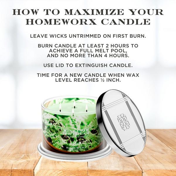 HomeWorx Mint Chip Ice Cream 4-Wick Scented Candle #5