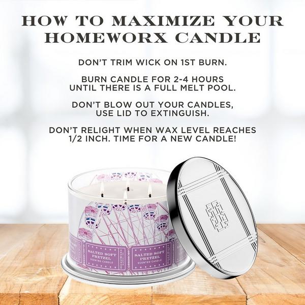 HomeWorx Salted Soft Pretzel 4-Wick Scented Candle #6