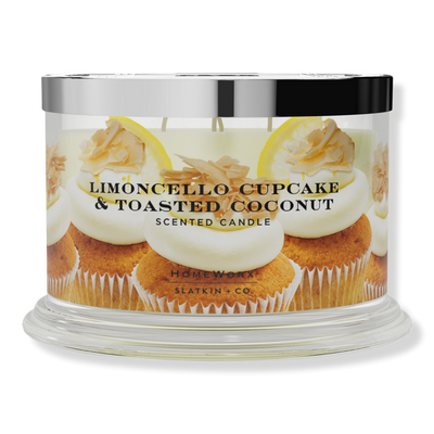 HomeWorx Limoncello Cupcake and Toasted Coconut 4-Wick Scented Candle