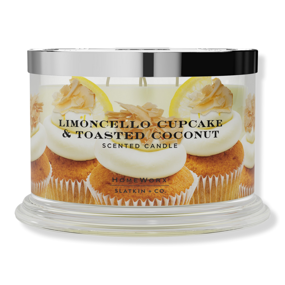Homeworx Limoncello Cupcake And Toasted Coconut 4-wick Scented Candle In Multi