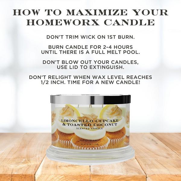 HomeWorx Limoncello Cupcake and Toasted Coconut 4-Wick Scented Candle #6
