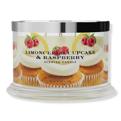HomeWorx Limoncello Cupcake and Raspberry 4-Wick Scented Candle