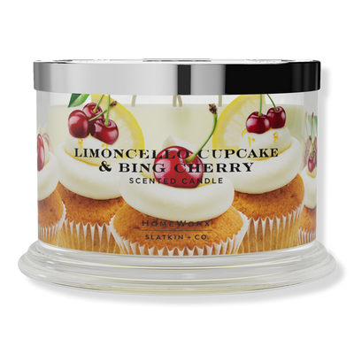 HomeWorx Limoncello Cupcake and Bing Cherry 4-Wick Scented Candle