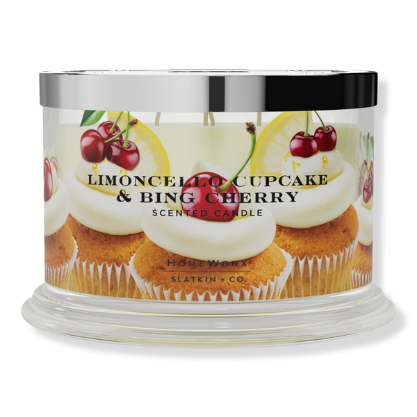 HomeWorx Limoncello Cupcake and Bing Cherry 4-Wick Scented Candle #1