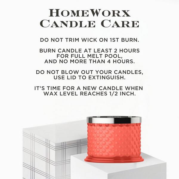 HomeWorx Jasmine & White Peach 3-Wick Scented Candle #5