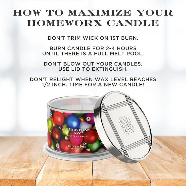 HomeWorx Christmas Joy 4-Wick Scented Candle #7
