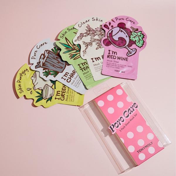 TONYMOLY Pore Care 5 Pack Sheet Mask Set #2