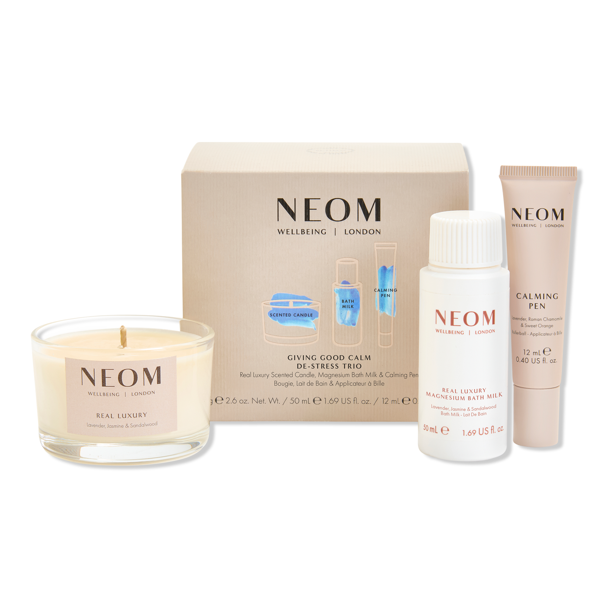 NEOM Wellbeing Giving Good Calm De-Stress Trio #1