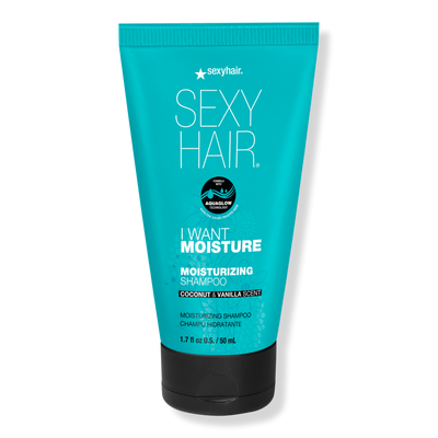 Sexy Hair Free I WANT MOISTURE Moisturizing Shampoo deluxe sample with $25 brand purchase Free I WANT MOISTURE Moisturizing Shampoo deluxe sample with $25 brand purchase