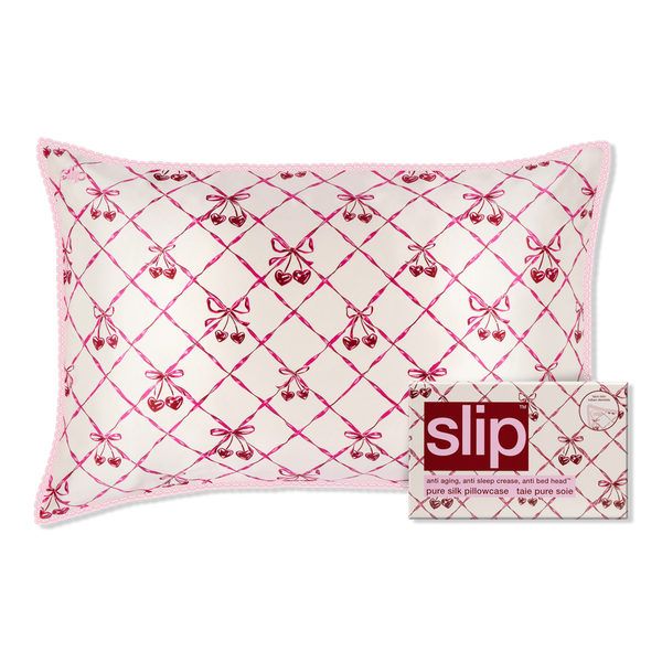 Slip Pure Silk Queen Pillowcase Lace Trim #1