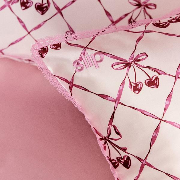 Slip Pure Silk Queen Pillowcase Lace Trim #3