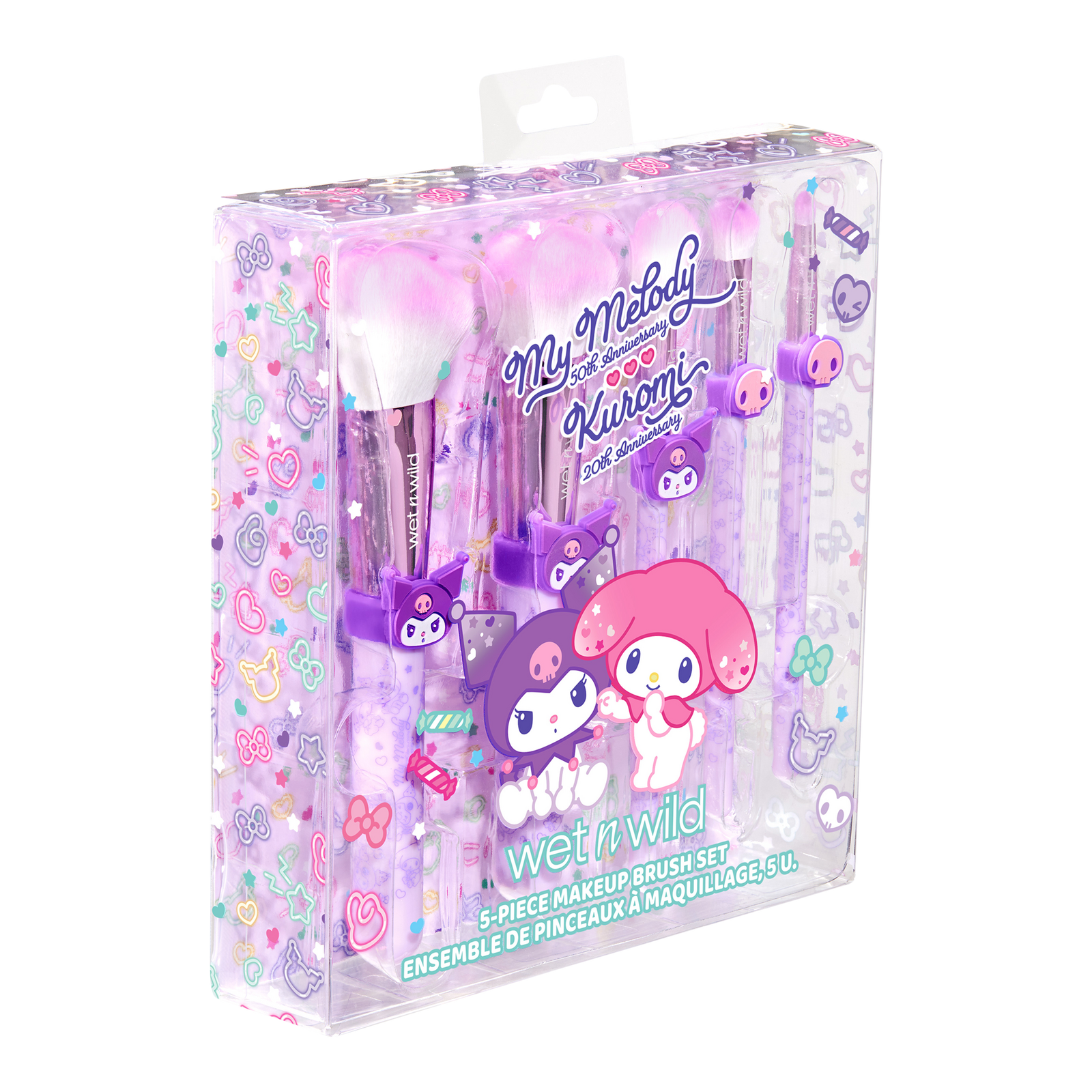 Kuromi Anniversary 5-Piece Makeup Brush Set