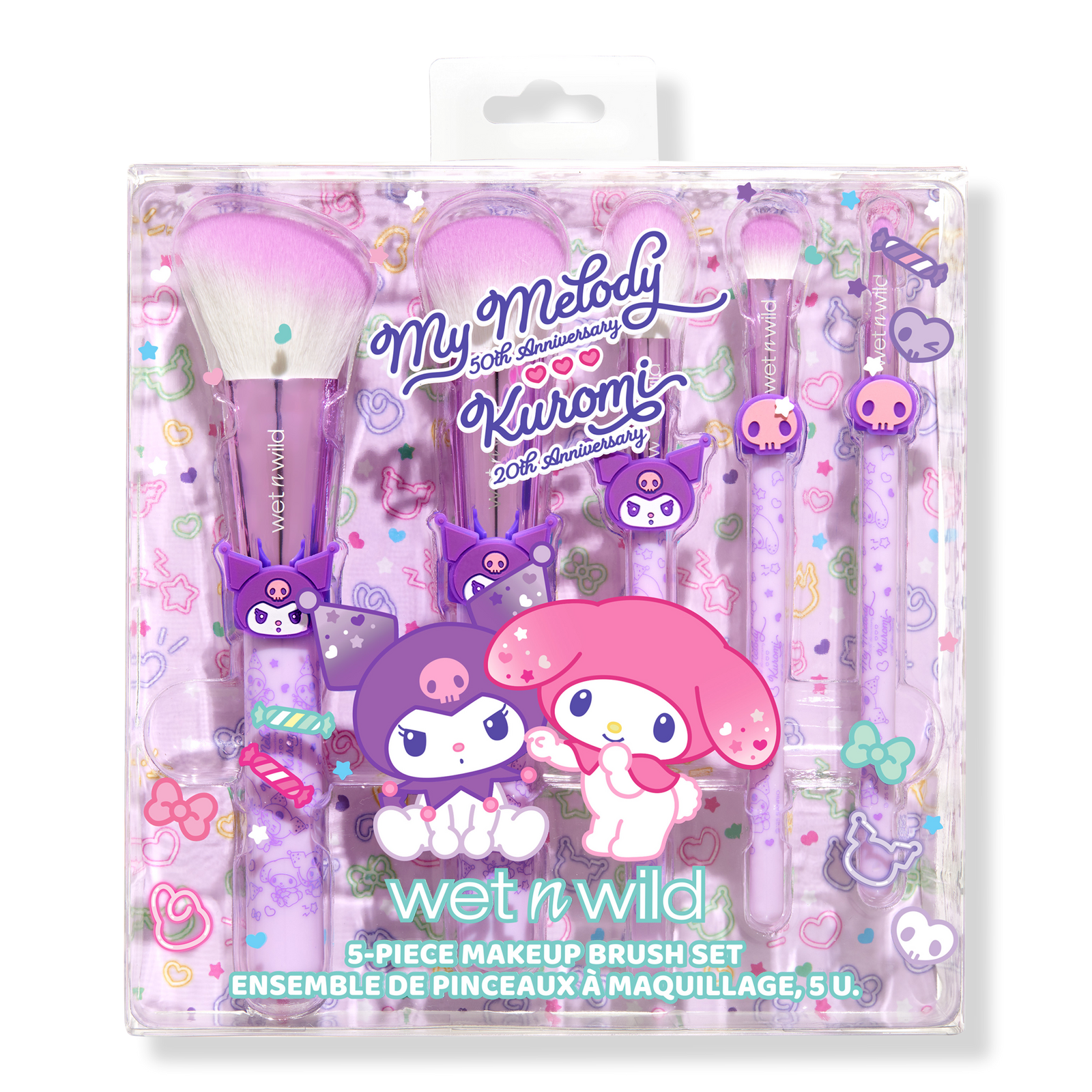 Kuromi Anniversary 5-Piece Makeup Brush Set