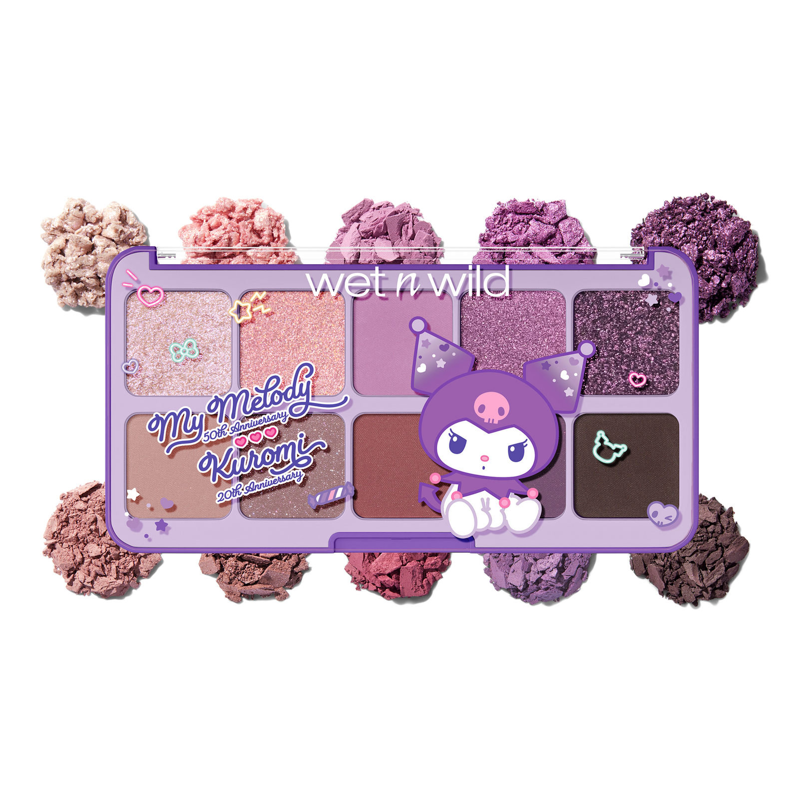 Kuromi Anniversary Eye & Face Palette - grunge glam
