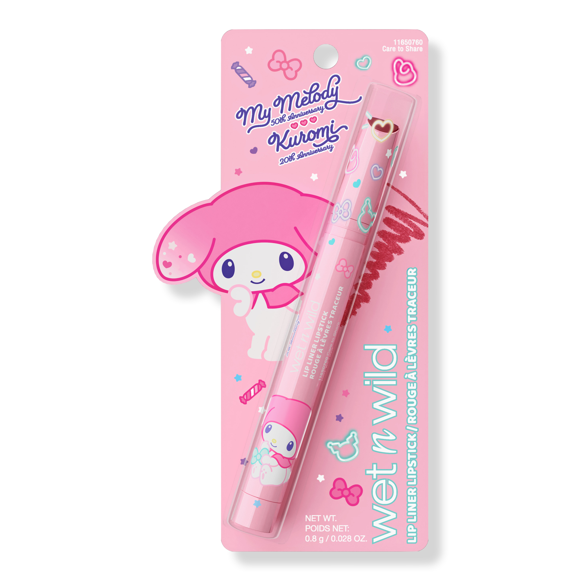 Wet n Wild My Melody Anniversary Lip Liner Lipstick #1