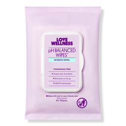 Love Wellness pH Balanced Wipes: Vulva Wipes - 40 ct