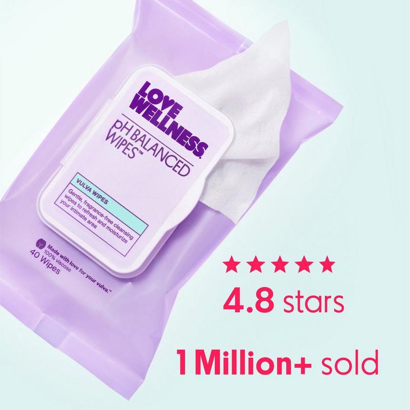 Love Wellness - 40 ct pH Balanced Wipes: Vulva Wipes | Ulta Beauty