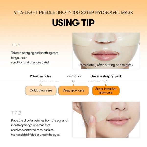 VT Cosmetics Vita-Light Reedle Shot 100 2-Step Hydrogel Mask #6