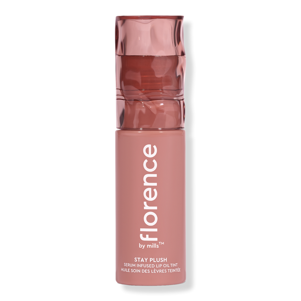 Florence By Mills Stay Plush Serum Infused Lip Oil Tint - Coconut Colada In White