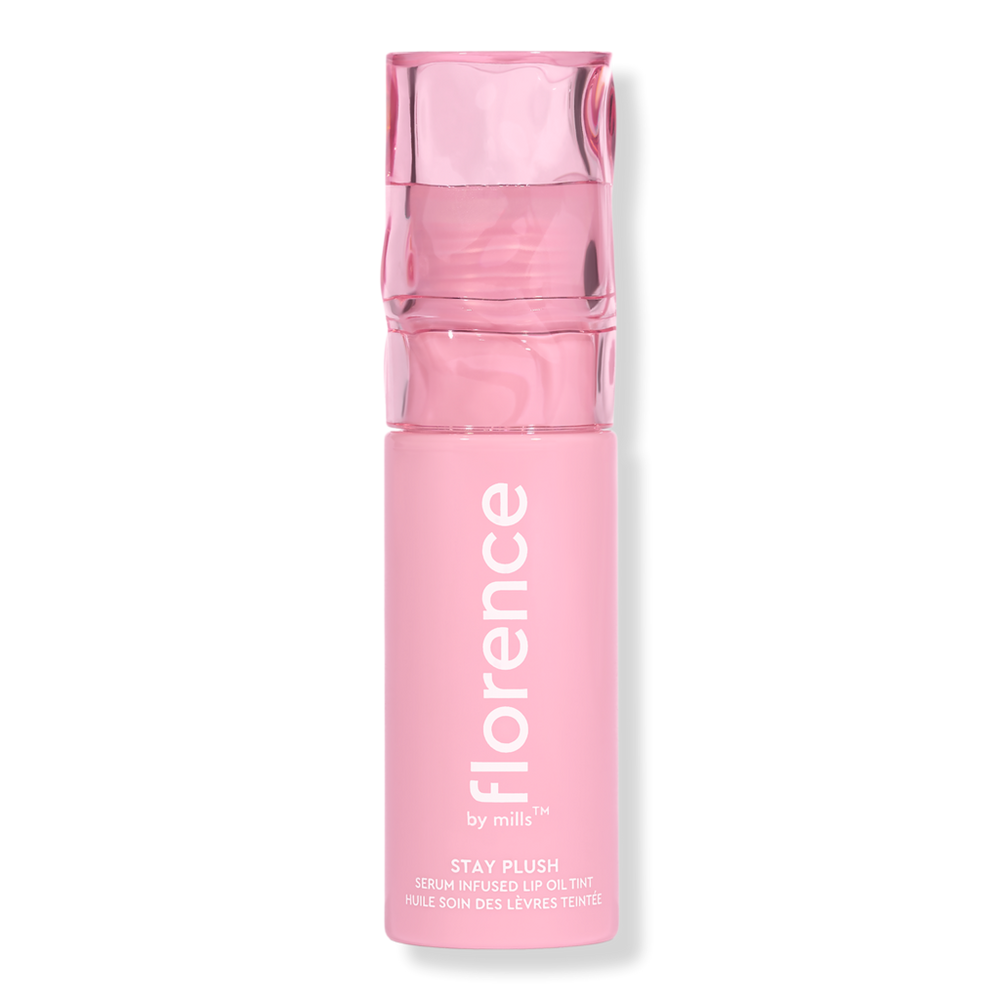 Florence By Mills Stay Plush Serum Infused Lip Oil Tint - Strawberry Sunrise
