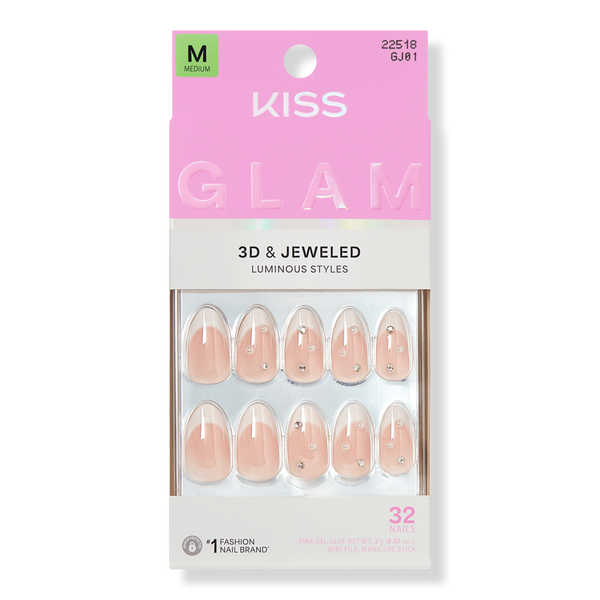Kiss GLAM Jeweled Press On Nails #1