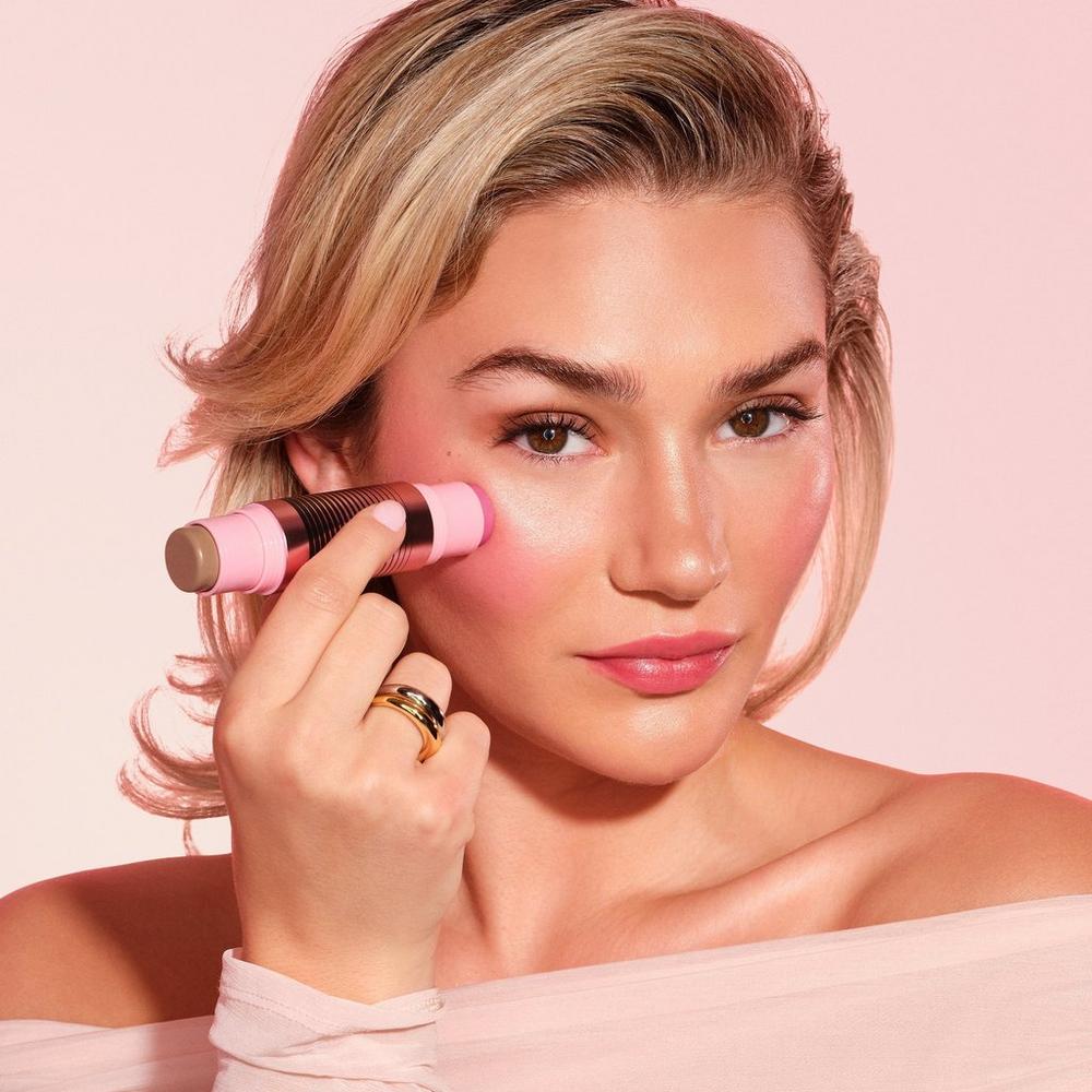 GlowTour Duo Shimmering Blush + Contour Stick - Moondust