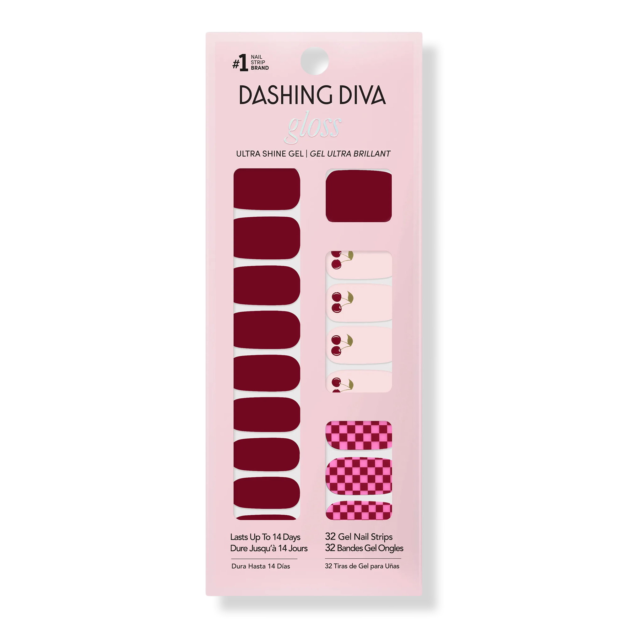 Dashing Diva GLOSS, Gel Nail Polish Strips, Cha Cha Cherry #1