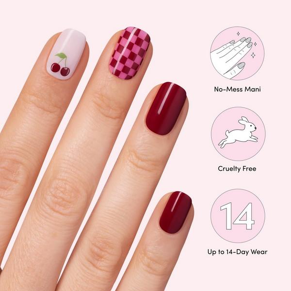 Dashing Diva GLOSS, Gel Nail Polish Strips, Cha Cha Cherry #4