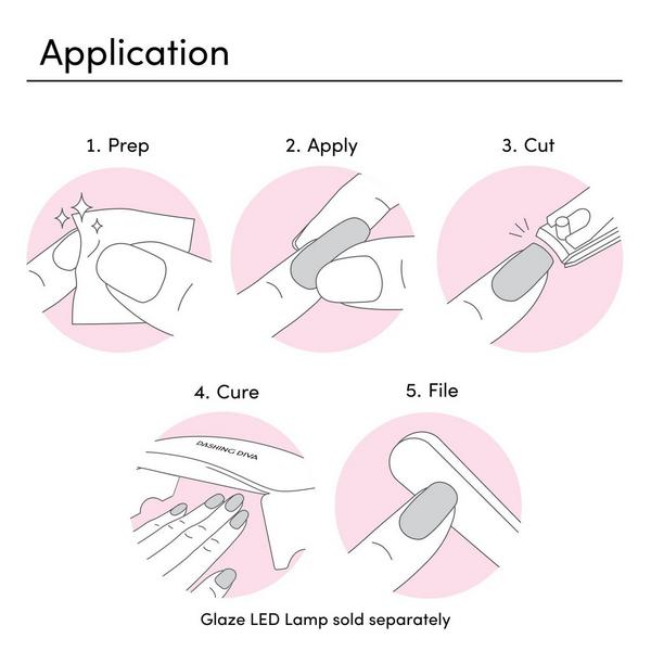 Dashing Diva GLAZE DESIGN, Semi-Cured Gel Nail Polish Stickers #5