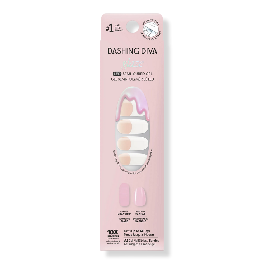 Dashing Diva Glaze Design, Semi-cured Gel Nail Polish Stickers - Old School