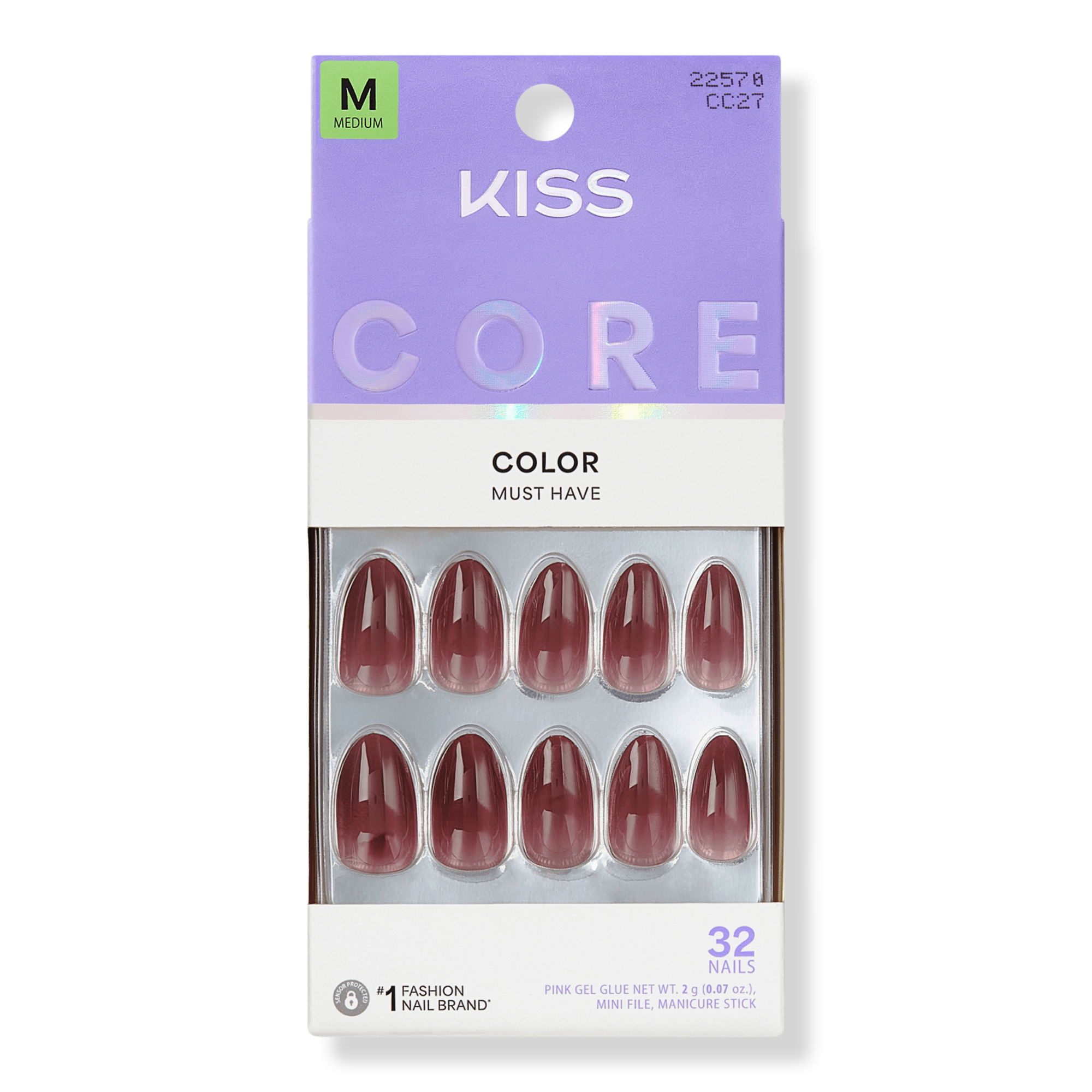 Kiss CORE Color Press On Nails #1