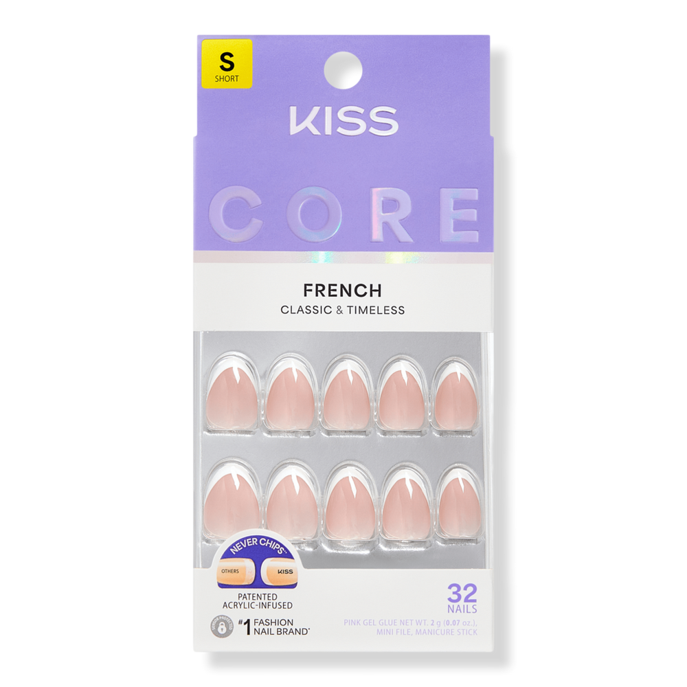 Kiss CORE French Press On Nails - Passionate