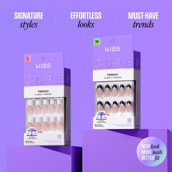 Kiss CORE French Press On Nails #8