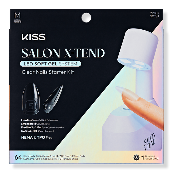 Kiss Salon X-tend Press On Nails LED Gel Nail Kit #1